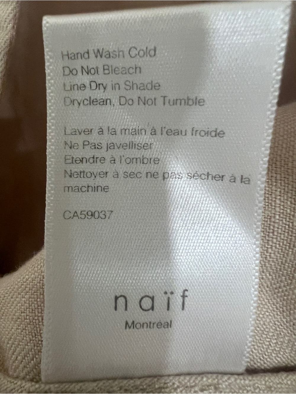 NAIF Beige Linen Blazer - Picture 4 of 5
